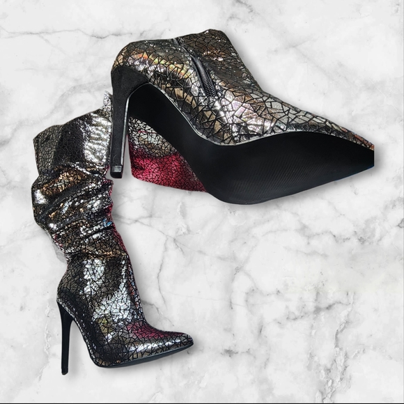 Shoe Dazzle Shoes - Beckey Slochy Stiletto Boots